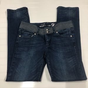 Seven7 Silver Embellished Waist Size 10 Jeans